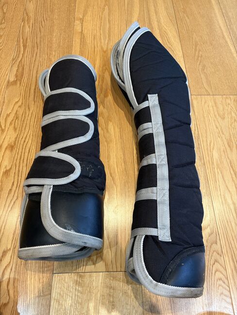 Horse Stable / Travel Leg Wraps – Black & Grey – Pair, Stepan, Gamaschen
