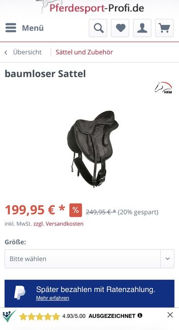 Reitpad, Baumloser Sattel 17“, Rebecca , Bezdrzewne siodło, Bordesholm