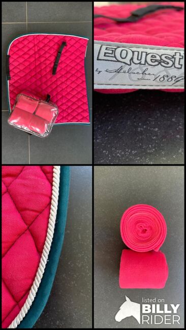 Schabracke equest - pink mit passenden Bandagen, equest Dressurschabracke mit Bandagen, Daniela Koßmann, Czapraki, Gerolstein, Image 6