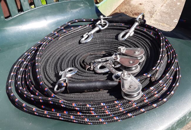 Doppellonge mit 4 abnehmbaren Umlenkrollen, ca.18m, teilbar, AJ, Lonżowanie, Norderstedt