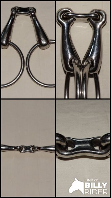 Doppeltgebrochenes Wassergebiss 14 cm massiv Gebiss für Trense 2 cm dick Platte doppelt gebrochen, Anne, Wędzidła, Wahrenholz, Image 5