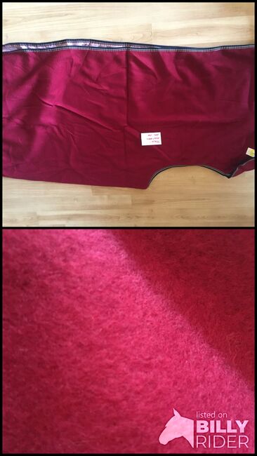 Ausreitdecke fleece 145 dickes fleece Bordeaux dunkelrot merlot, K. A. , Nicki, Derki dla konia, Vilseck, Image 3