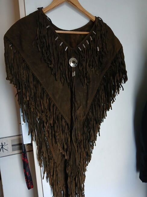 Poncho aus echtem Wildleder in braun, Bibi, Riding Jackets, Coats & Vests, Bad Bentheim