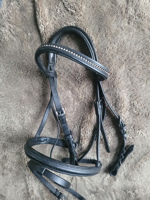 Ponytrense, schwarz.  Qualitätsleder, Trensenzaum, Schürmann, Andrea, Bridles & Headstalls, Lichtenau