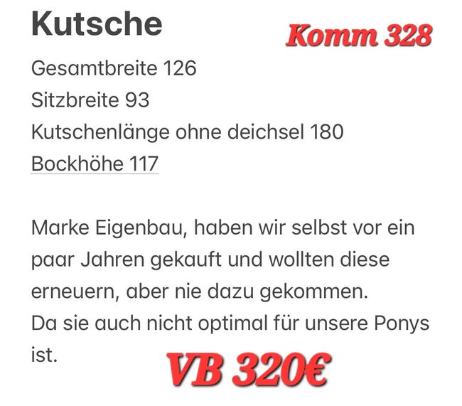 Ponykutsche, Eigenbau, Kremer PONYSCHEUNE , Kutschen, Bergheim , Abbildung 2