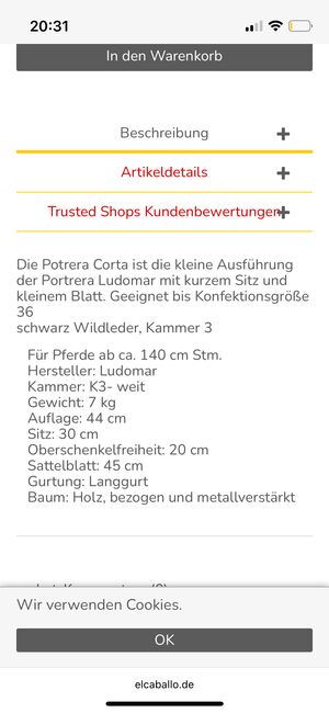 Potrera Corta … portugiesischer Kurzsattel, Ludomar Potrera Corta , Susanne , Lambskin Pad, Ellmau , Image 2