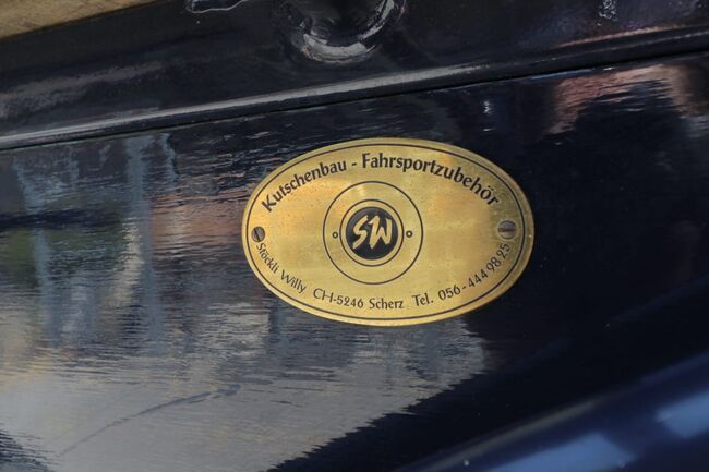 Pferdekutsche: Hochwertige, dunkelblaue SW-Wagonette, SW Wagonette, Patricia, Powozy konne, Baar, Image 3