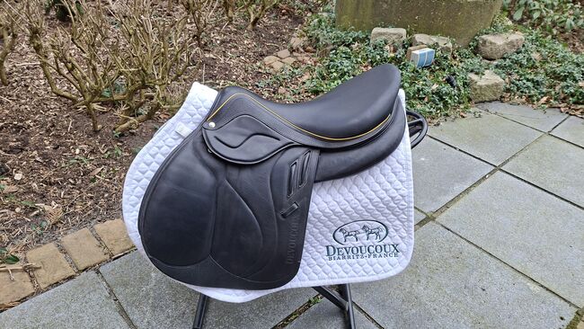 Prachtig Devoucoux Biarritz Lab springzadel– 17,5 inch, Devoucoux Biarritz Lab, Jarno Hesselink, Jumping Saddle, Geesteren