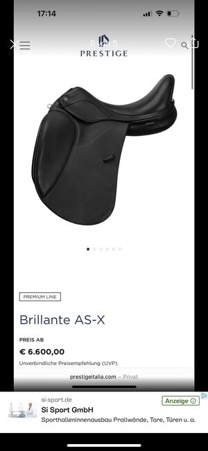 Prestige brillante , Prestige Dressursattel, Prestige  Brillante , Mü, Dressage Saddle, Gummersbach , Image 5