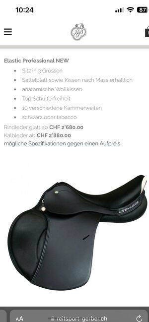 Prestige Springsattel, Prestige Elastic Professional, santana, Jumping Saddle, Amriswil, Image 3