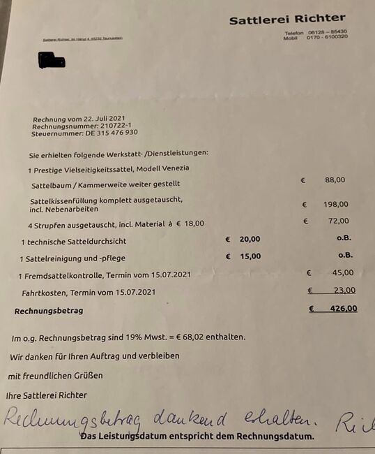 Prestige Venezia VS, Prestige Venezia, Maike, Vielseitigkeitssattel (VS), Wiesbaden , Abbildung 2