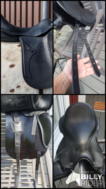 Prestige Venus Style 17 Zoll 33er KW doubliert schwarz Dressursattel Klettpausche Keilkissen, Prestige Venus Style, Line Backsen, Dressage Saddle, Hamburg, Image 16