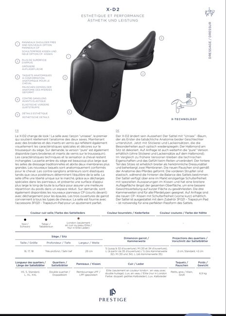 Prestige X-D2 D Dressursattel – Top gepflegt & sofort einsatzbereit!, Prestige X-D2-D, Nadja Bagtsch, Dressursattel, Ostereistedt, Abbildung 6