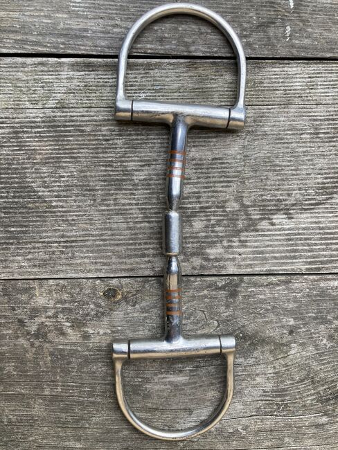 Pro Cheval D-Ring Gebiß, 13,5 cm, 11 mm, Pro Cheval D-Ring, einfach gebrochen, Kupfereinlagerungen, Andrea, Gebisse, Sasbach, Abbildung 2