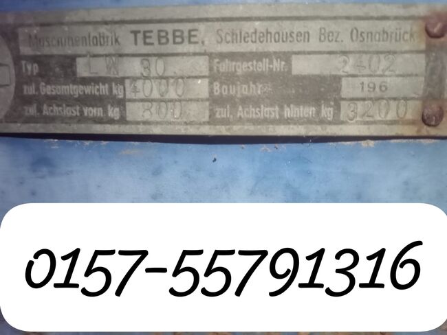 Heulader Heusammler Ladewagen Fuder Heulager Heu Stroh, Tebbe LW 30, Familie, Sprzęt podróżniczy, Rahden