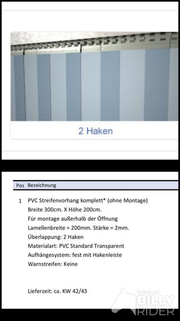 PVC Lamellen Vorhang, Corinna Schägner, Sattelkammer & Boxenausstattung, Steinmauern , Abbildung 3