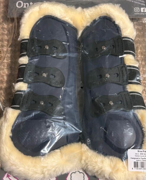 QHP Fellgamaschen Set Gr. WB/ Full navy, QHP Ontario & Fetlock Boots, Steffi, Tendon Boots, Haan, Image 3