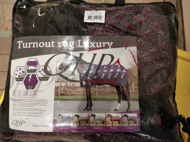 QHP Turnoutdecke - 145 cm - Paisley - rot/schwarz, QHP Turnout, Katja, Horse Blankets, Sheets & Coolers, Halle (Saale), Image 3