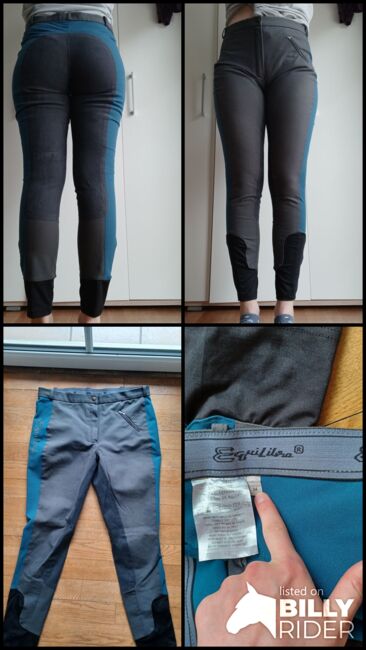 VERKAUFE Reithose Equilibre petrol-grau, Krämer, Equilibre, Antonia S., Breeches & Jodhpurs, Hurlach, Image 6