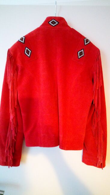 Echtleder-Jacke rot mit Fransen, Wolf Haiber , Riding Jackets, Coats & Vests, Ilsfeld , Image 2