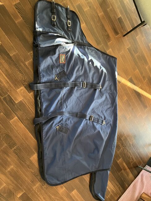 Regendecke mit Fleece-Futter, blau, 125 cm, Kavalkade Ecoline, Antje, Horse Blankets, Sheets & Coolers, Neustetten 