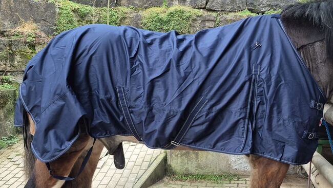 Regendecke Outdoordecke mit Fleece in 185 cm, 600 Denier Ripstop Rug mit Fleece Lining, Colour: Navy- Blue, Steffi, Horse Blankets, Sheets & Coolers, Ötisheim