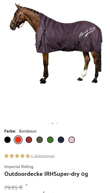 Regendeckel IRH-SuperDry 0g 125cm, Mieke Feddersen , Horse Blankets, Sheets & Coolers, Buxtehude 