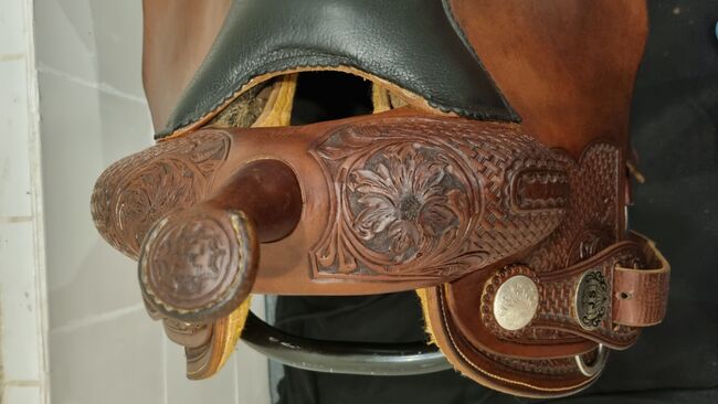 Reiningsattel Westernsattel Showsattel Custom Made Sattel, JS Saddle , Susi , Western Saddle, Linsengericht, Image 6