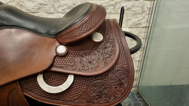 Reiningsattel Westernsattel Showsattel Custom Made Sattel, JS Saddle , Susi , Western Saddle, Linsengericht, Image 16