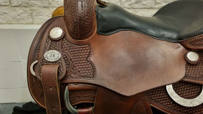 Reiningsattel Westernsattel Showsattel Custom Made Sattel, JS Saddle , Susi , Western Saddle, Linsengericht, Image 18