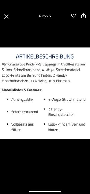 Reithose Gr 164 v. Bühler, Felix Bühler, Knoppik, Kinder-Reithosen, Michendorf , Abbildung 5
