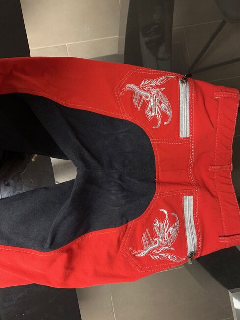 Reithose Rot Montar, Montar Rote Damenreithose/Kinderreithose Vollbesatz, Lisa Strube, Breeches & Jodhpurs, Bad Harzburg