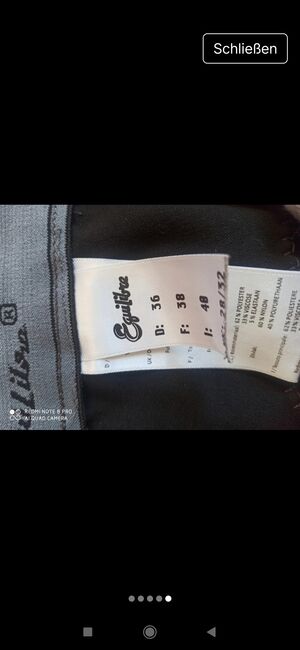 Reithose Schwarz/braun, Equilibre , Michelle, Reithosen, Krefeld , Abbildung 2