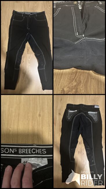 Reithose Tysons Breeches schwarz mit Glitzer Gr. 44, Tysons Breeches, Nathalie Krause, Reithosen, Hohnhorst bei Wunstorf, Abbildung 5