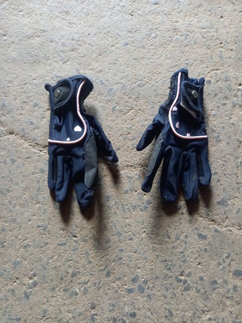 Reithandschuhe Kinder 7-9 Jahre  blau rosa, Franzi, Riding Gloves, Ebsdorfergrund, Image 3