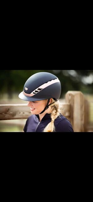 Reithelm AirLuxe Supreme, midnight blue-rosé gold, Pikeur/Abus  AirLuxe Supreme, midnight blue-rosé gold Gr.M, Andre Dittmer, Riding Helmets, Driedorf