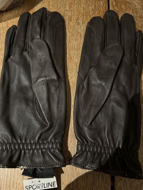 Reithandschuh 9 dunkelbraun Leder neu mit Etikett, Schwenkel, Mariella, Riding Gloves, Bielefeld, Image 2
