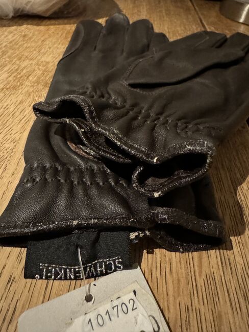 Reithandschuh 9 dunkelbraun Leder neu mit Etikett, Schwenkel, Mariella, Riding Gloves, Bielefeld, Image 5