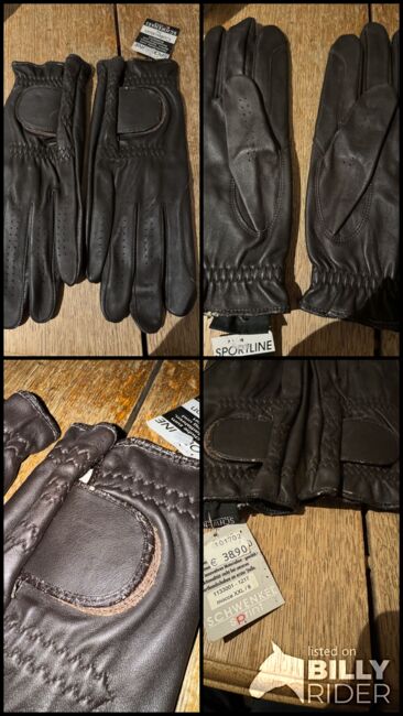 Reithandschuh 9 dunkelbraun Leder neu mit Etikett, Schwenkel, Mariella, Riding Gloves, Bielefeld, Image 6