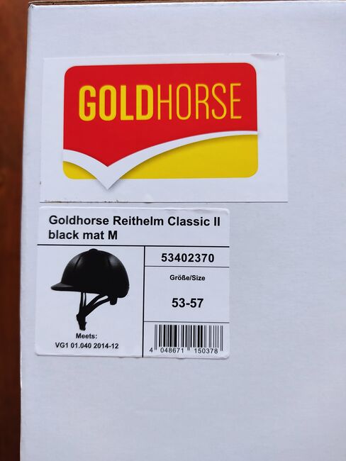 Reithelm schwarz *neu* Größe M, Gold Horse , Julia K., Riding Helmets, Gevelsberg, Image 3