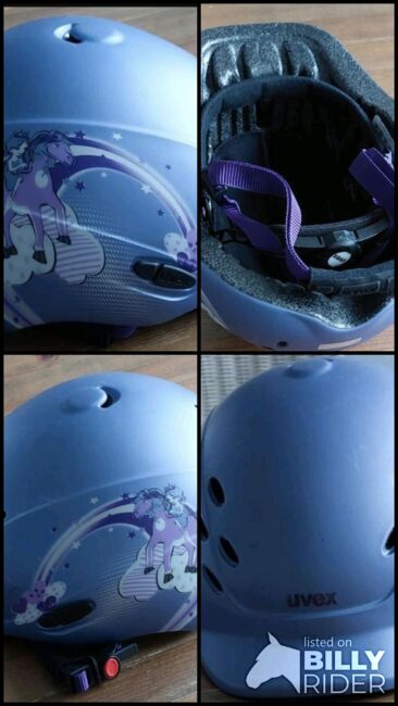 Reiterhelm uvex Unfallfrei mit OVP, Uvex Princes Violet mat, Björn , Riding Helmets, Issum, Image 6