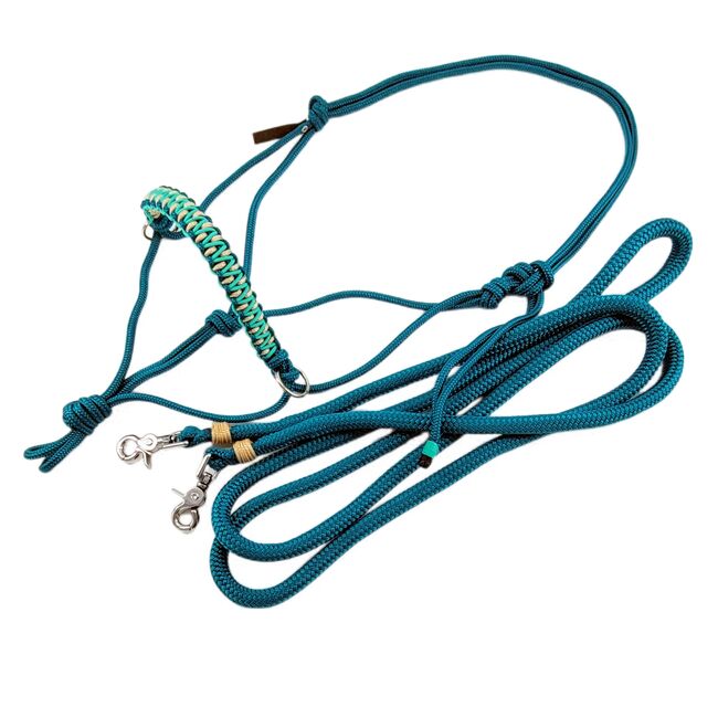 Reitknotenhalfter mit Zügel COB in Petrol, Maya (Swisshorseshop), Nosebands, Frauenfeld
