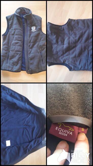 Reitweste Fleece Equiva Gr.S grau blau, Equiva, Antonia, Riding Jackets, Coats & Vests, Hildesheim, Image 5