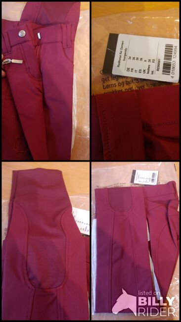 Reithose 34 Kniebesatz Silikonbesatz Grip Rosa Pink, Isi, Breeches & Jodhpurs, Quedlinburg, Image 6