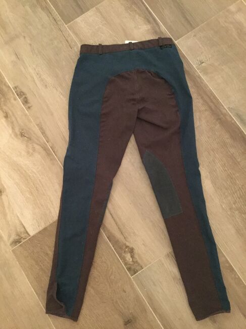 Reithose braun/Türkis, Equilibre Reithose mit Gürtel Schlaufen,einer kleinen stauche und KEINE gümmi Beine unten ist Klett , Marla vitense, Breeches & Jodhpurs, Timmendorfer Strand/Niendorf , Image 6