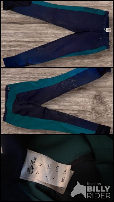 Reithose Vollgrip Equilibre Blau-Petrol, Equilibre, Philomena Felicitas Zimtstern , Breeches & Jodhpurs, Halle, Image 4