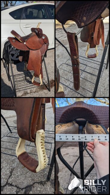 Rocking R  bear-trap Barrel Saddle, Rocking R Saddlery  Randall Black, Alyssa , Western Saddle, Plymouth, Image 23