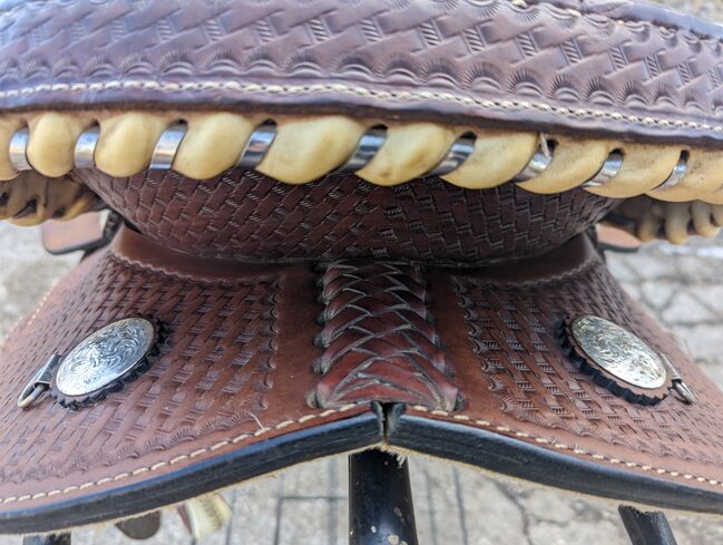 Rocking R  bear-trap Barrel Saddle, Rocking R Saddlery  Randall Black, Alyssa , Western Saddle, Plymouth, Image 17