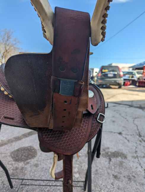 Rocking R  bear-trap Barrel Saddle, Rocking R Saddlery  Randall Black, Alyssa , Western Saddle, Plymouth, Image 10