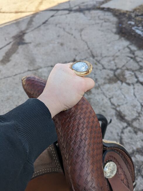 Rocking R  bear-trap Barrel Saddle, Rocking R Saddlery  Randall Black, Alyssa , Western Saddle, Plymouth, Image 7